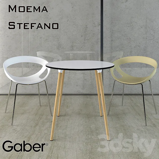 GABER Stefano + Moema chair 3DS Max Model