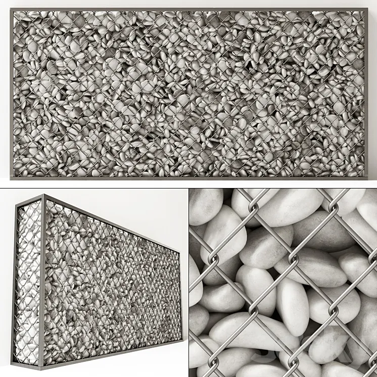 Gabion pebble low n6 Two 3DS Max