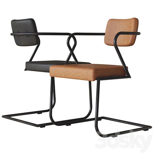 Gaff Metal Frame Chair Cb2 3ds Max