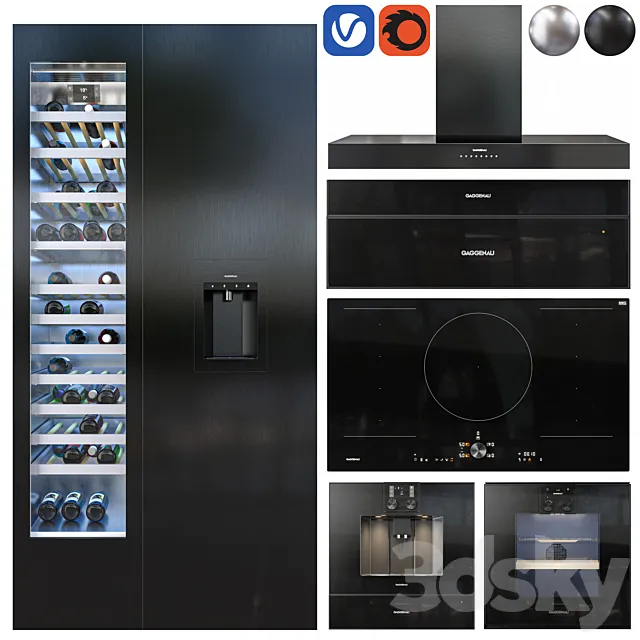 gaggenau kitchen appliance 3ds Max