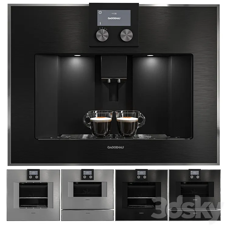 Gaggenau Kitchen Appliance Collection 3DS Max Model