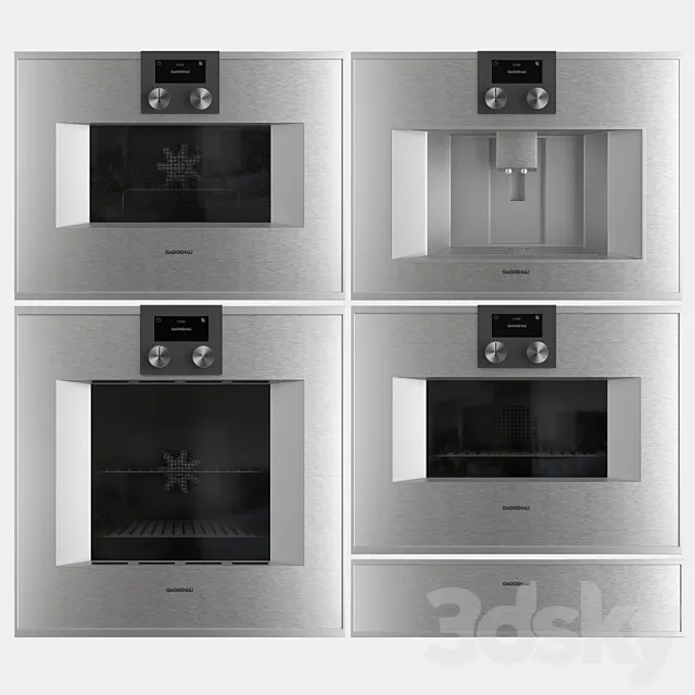 Gaggenau Kitchen Appliance set 2 3ds Max