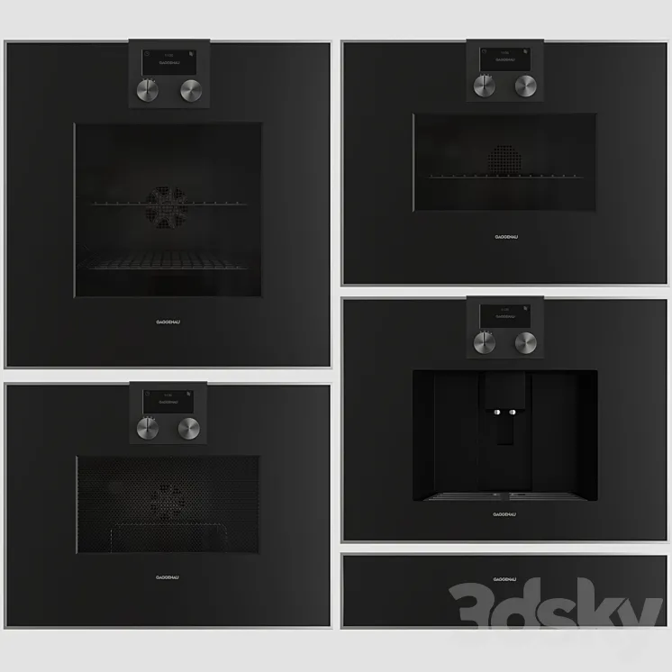 Gaggenau Kitchen Appliance set 3DS Max Model