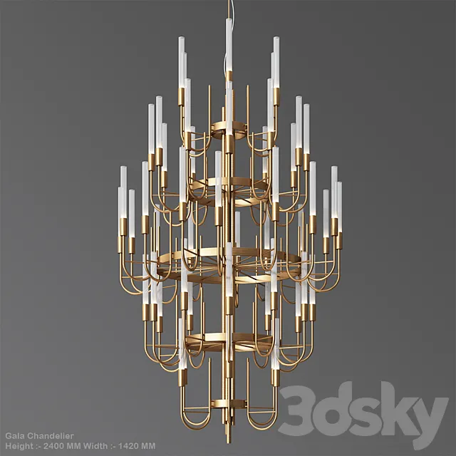 Gala Chandelier luxxu 3DS Max Model