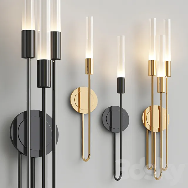 Gala wall lamp collection 3ds Max