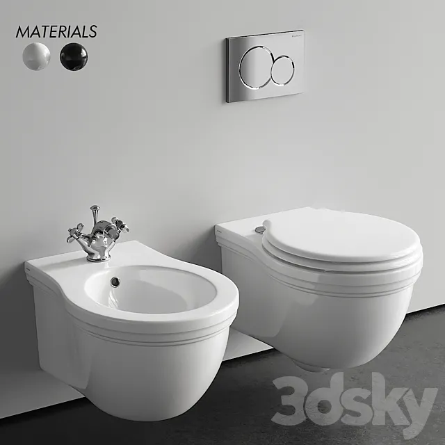 Galassia Ethos Wall-Hung Wc Art. 8439 Art. 8440 3ds Max