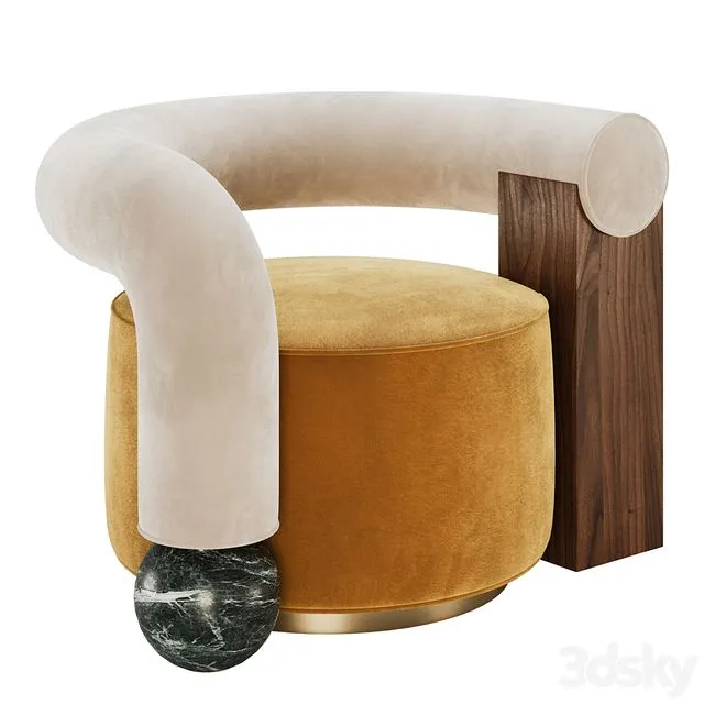 Galatea Armchair by Malabar 3dsMax Model