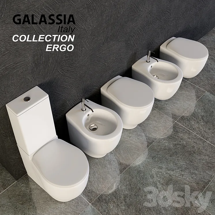 Gallasia Ergo toilet bidet 3DS Max