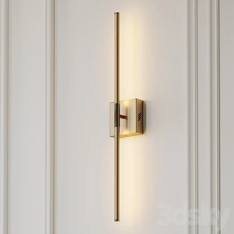 Gallatin Dimmable Gold and Silver Wall Sconce by Orren Ellis 3DS Max