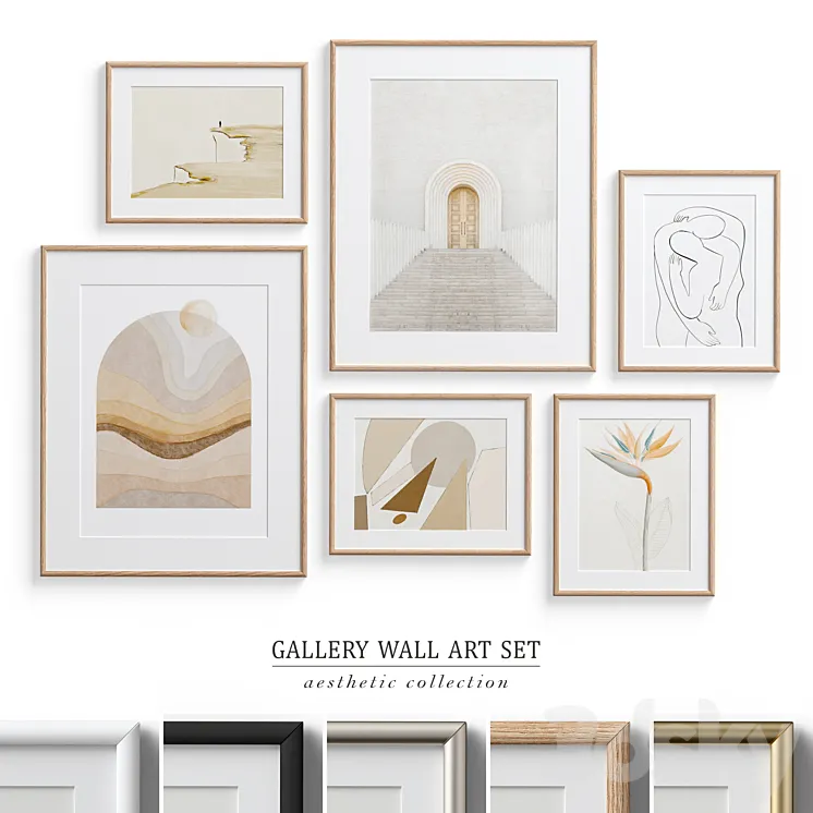 Gallery Wall Art Set-43 3DS Max Model