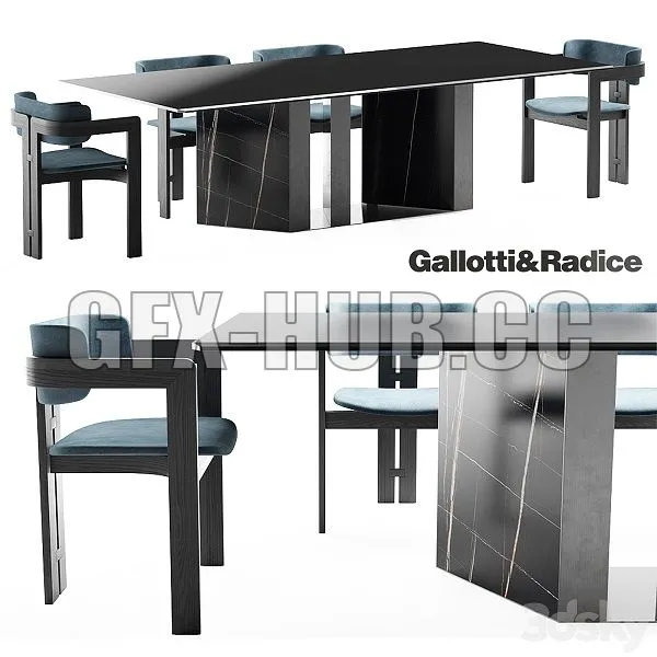 Gallotti & Amp Radice 0414 Chair 3dsMax Model