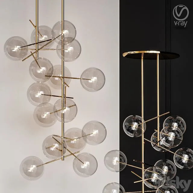Gallotti & Radice Bolle Pendant Light by Massimo Castagna 3dsMax Model