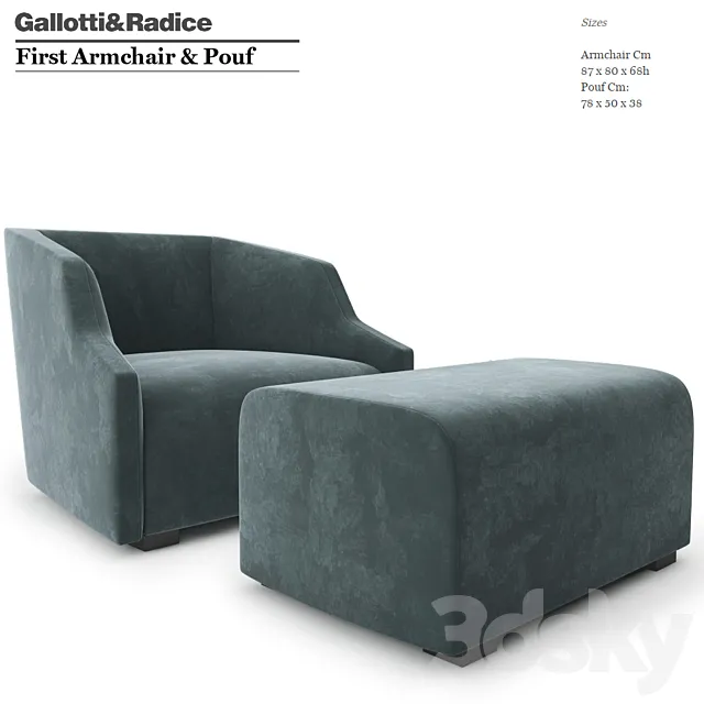 Gallotti & Radice First Armchair 3DS Max Model