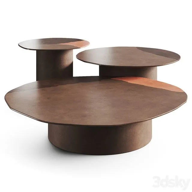 Gallotti & Radice Re-Verre Coffee Tables 3dsMax Model