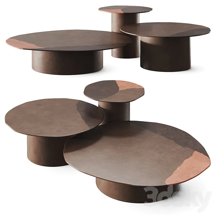 Gallotti & Radice Re-Verre Coffee Tables 3DS Max Model