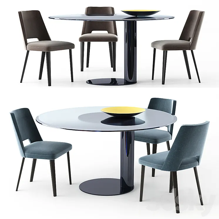 Gallotti&Radice table and chair Oto Thea 3DS Max