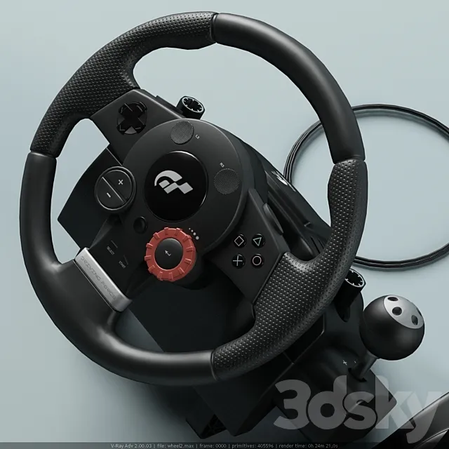 Game steering wheel Logitech G35 3DSMax File