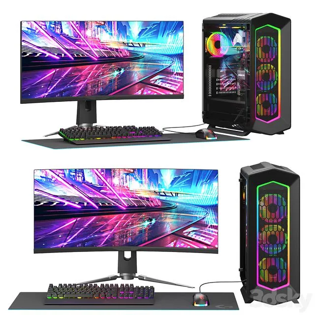 Gamer Set 2 3dsMax Model