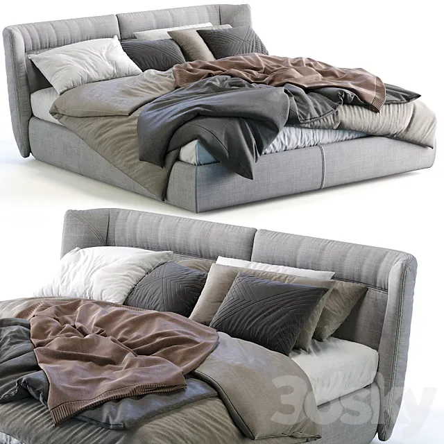 Gamma Bed Tulip Night 3ds Max