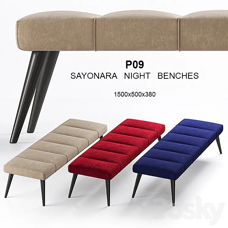 Gamma P09 Sayonara night bench 3DS Max