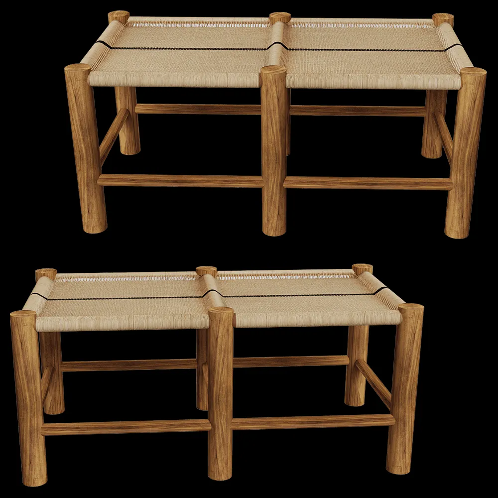 Gan Rugs  – Stool ROOTS Double 01 3ds Max