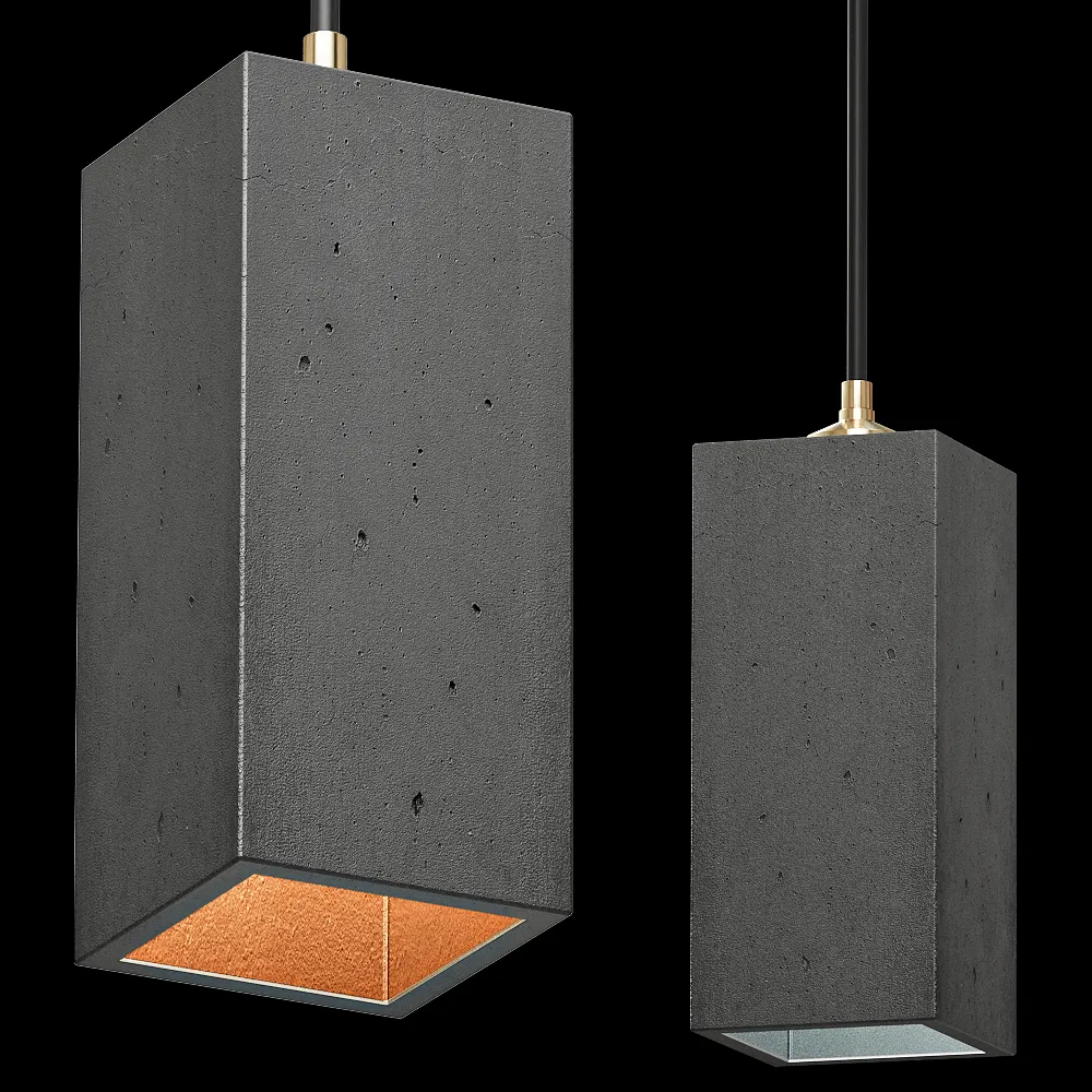 GANTlights – [B2]dark pendant lamp rectangular 3ds Max