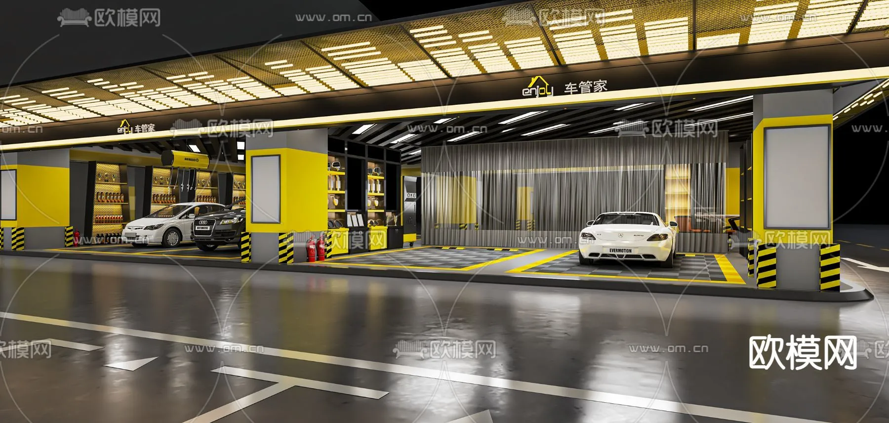 GARAGE – 3D Model For Interior Design – 1928