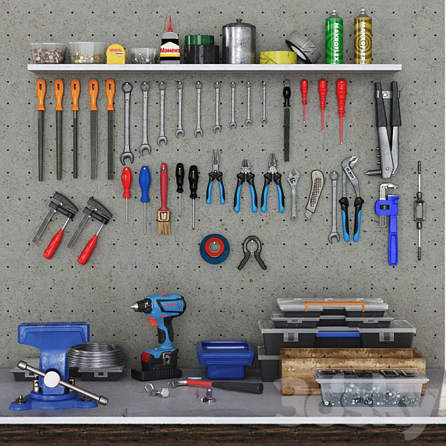 garage tools 3DSMax File