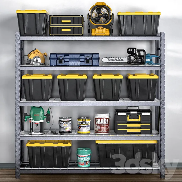 garage tools set 12 3DSMax File