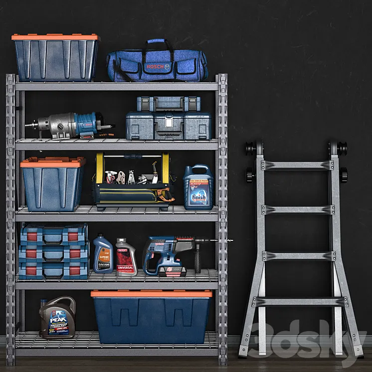 garage tools set 14 3DS Max