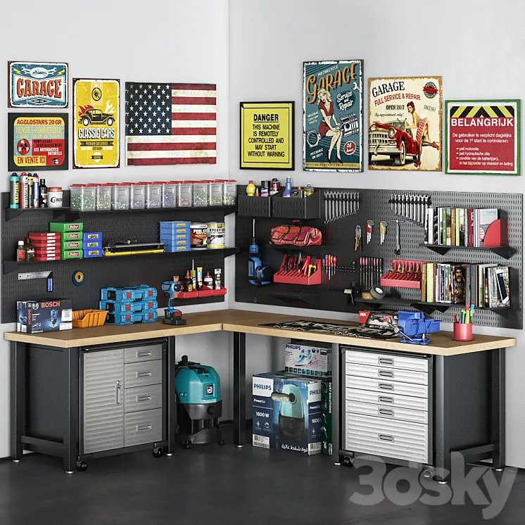 garage tools SET 15 3DS Max