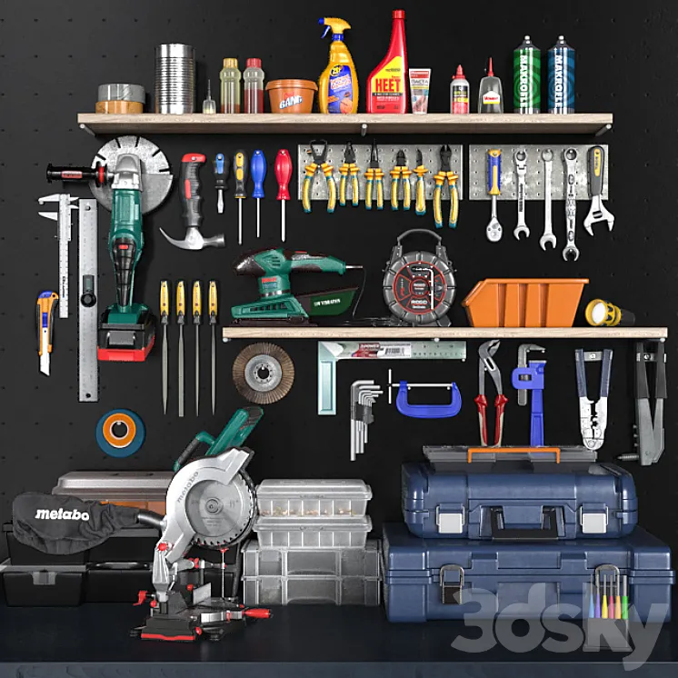 garage tools set 2 3DS Max