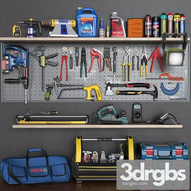 Garage tools set 5 3dsmax Download