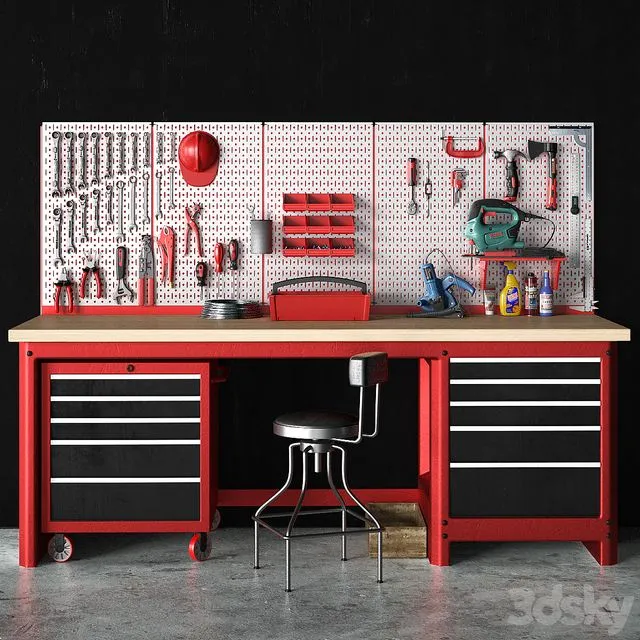Garage tools set 7 3dsMax Model