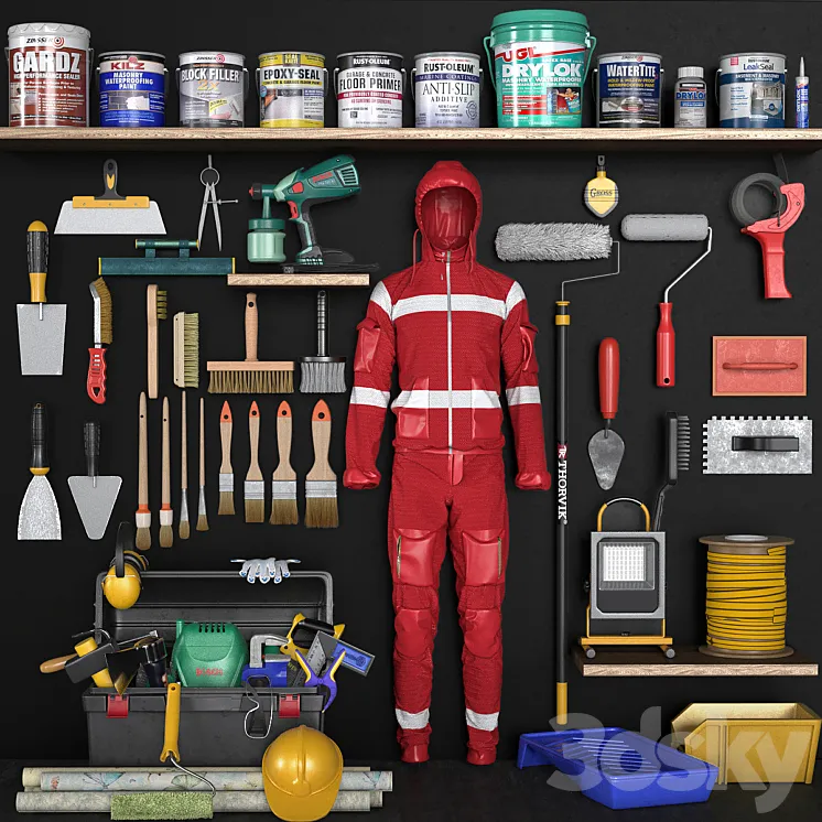 Garage Tools Set 9 3DS Max - 3ds Max Files