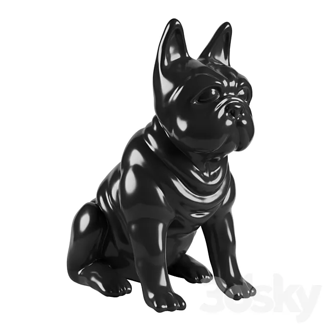 Garda Decor – Figurine “Black Bulldog” D3232 3DS Max Model