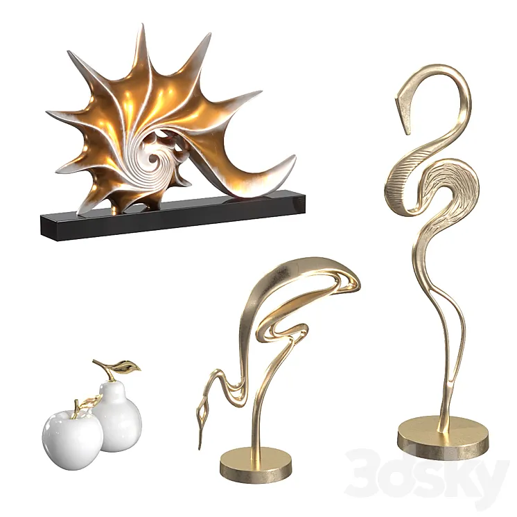 Garda Decor figurines. 3DS Max