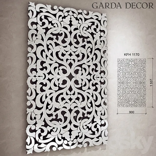 Garda Decor Mirror KFH 1170 3ds Max