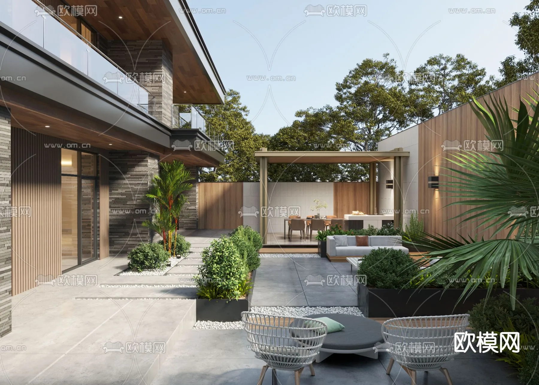 Garden – 3D Exterior Scene – 001