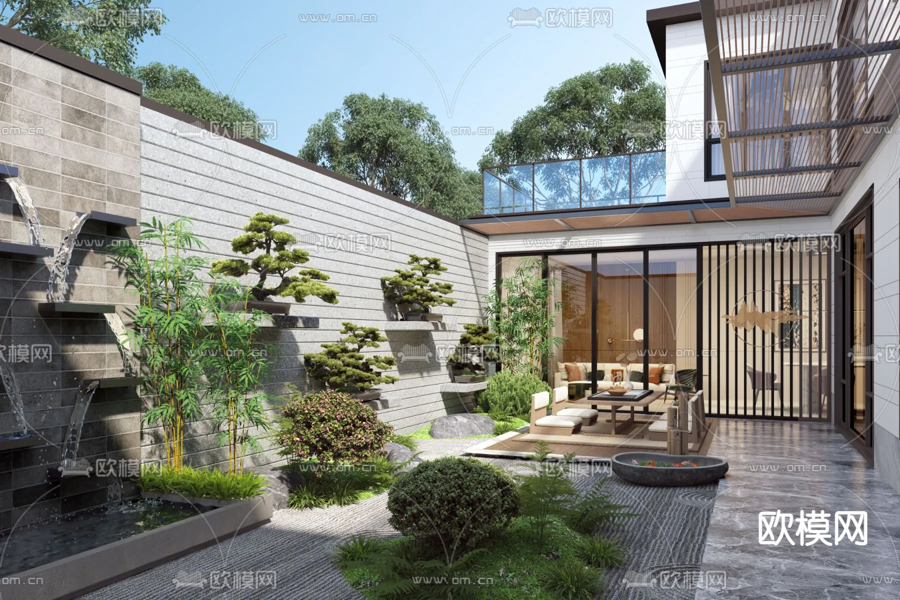 Garden – 3D Exterior Scene – 002