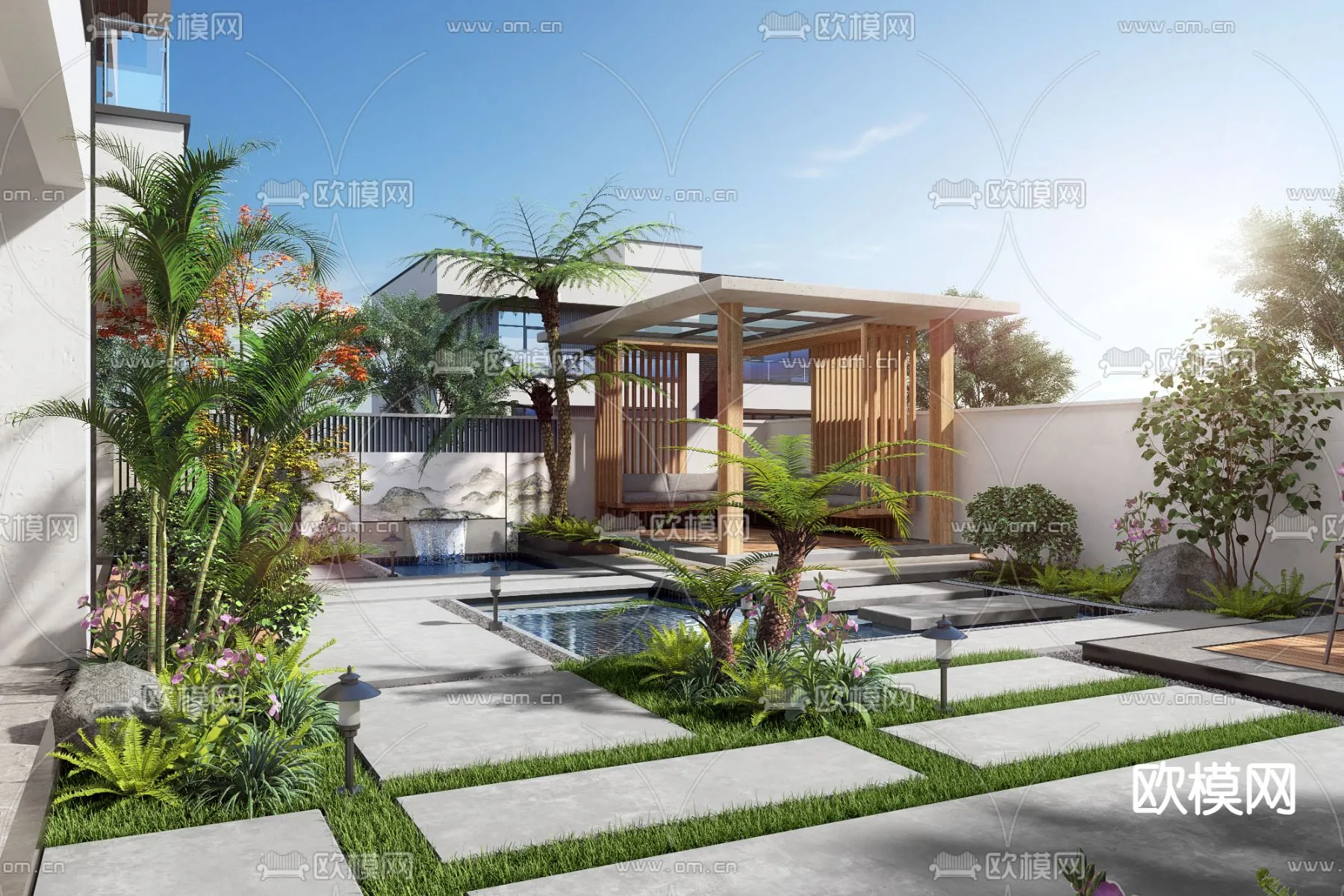 Garden – 3D Exterior Scene – 004