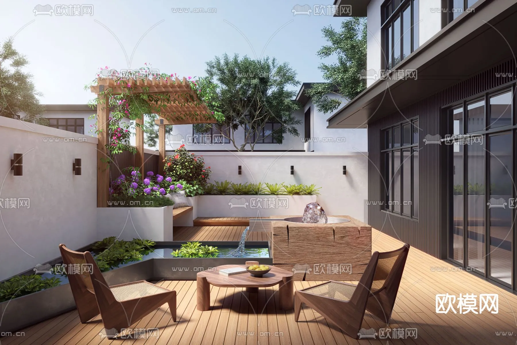 Garden – 3D Exterior Scene – 006