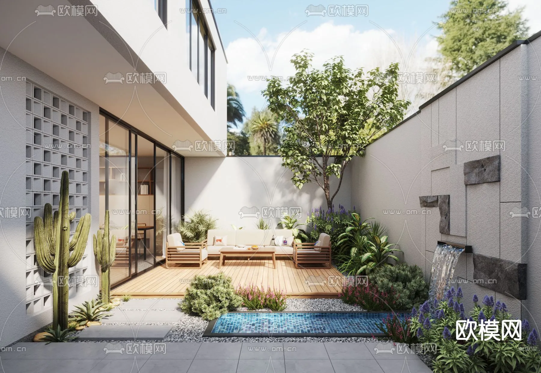 Garden – 3D Exterior Scene – 008