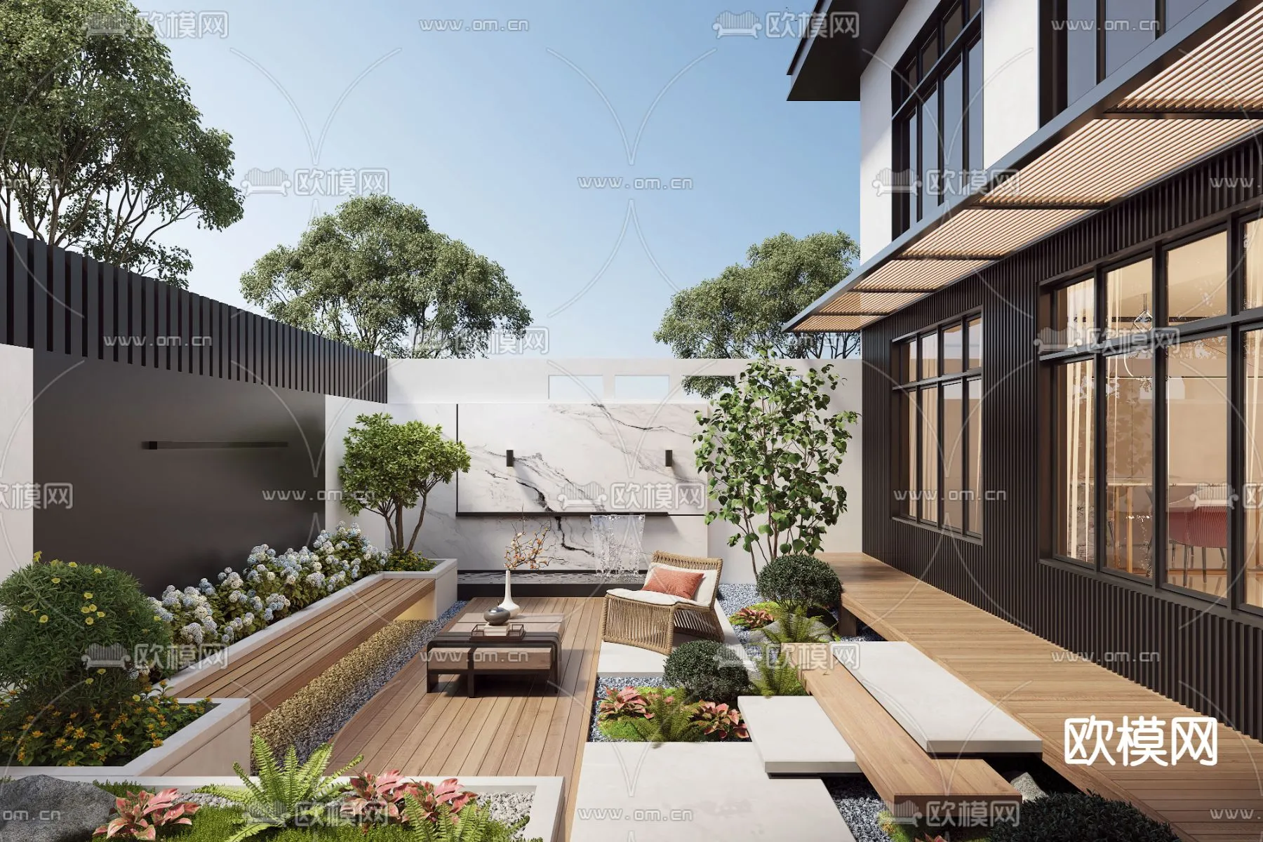 Garden – 3D Exterior Scene – 011