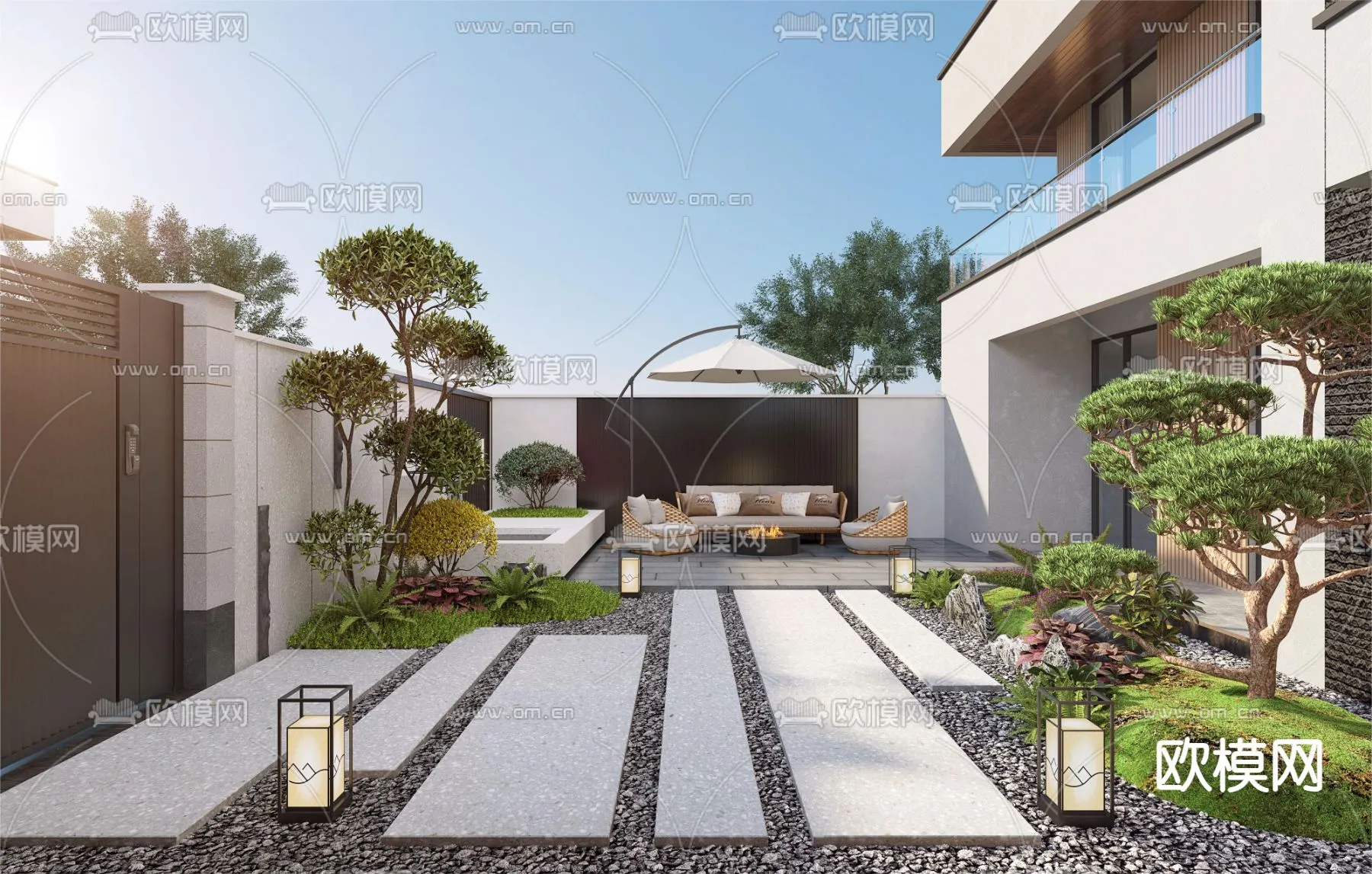 Garden – 3D Exterior Scene – 012