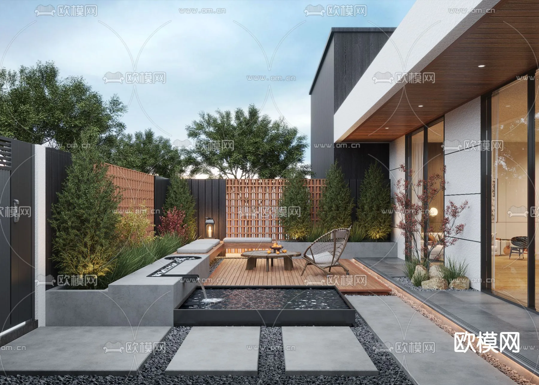 Garden – 3D Exterior Scene – 014