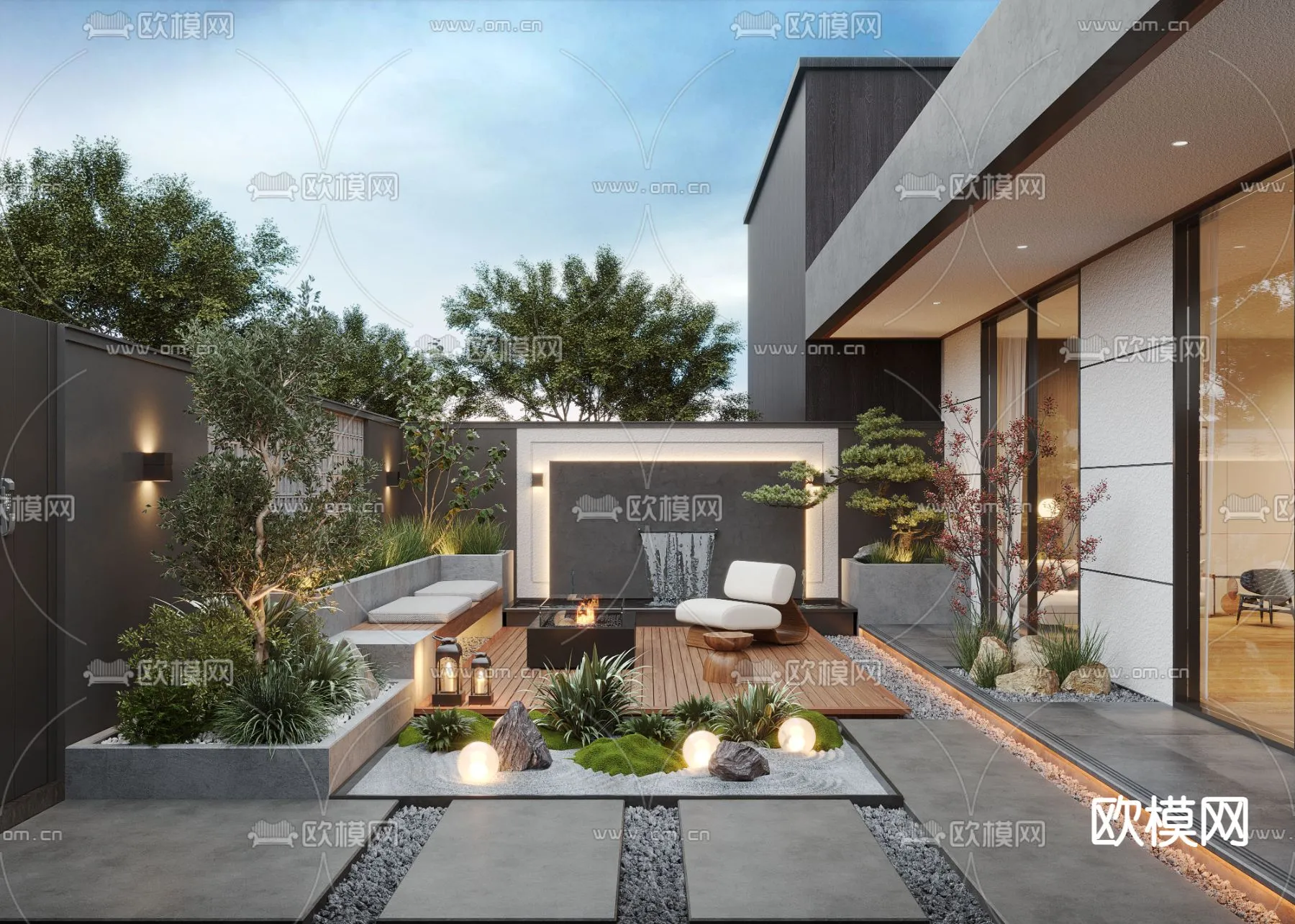 Garden – 3D Exterior Scene – 015