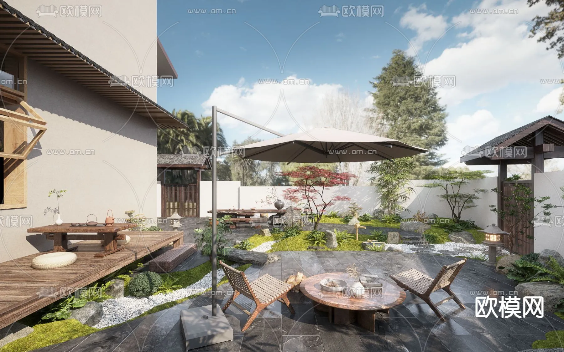 Garden – 3D Exterior Scene – 016