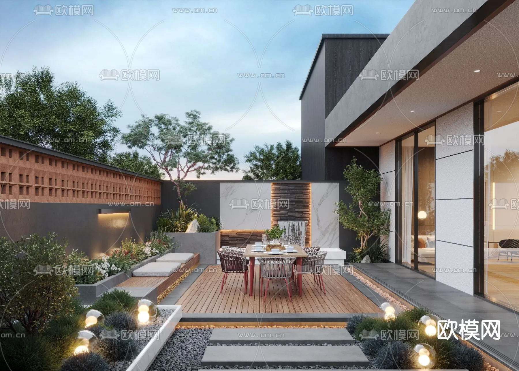 Garden – 3D Exterior Scene – 017