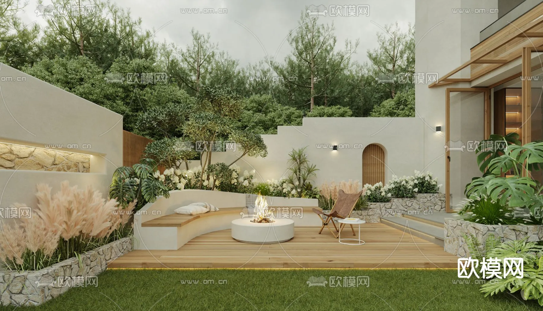 Garden – 3D Exterior Scene – 018